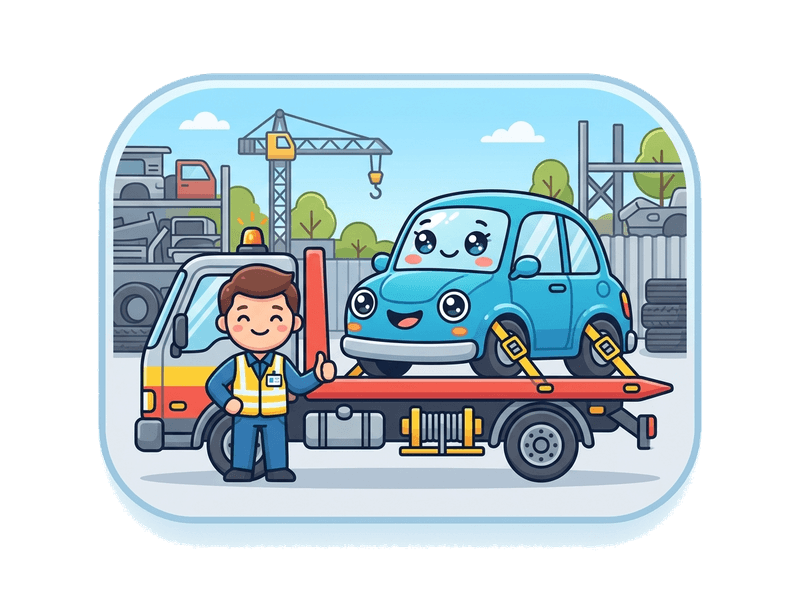 Scrap Car Collection service illustration